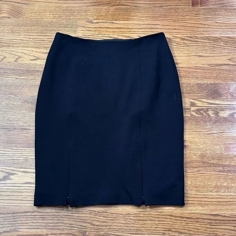 W by Worth Black Two-Zip Front Pencil Skirt